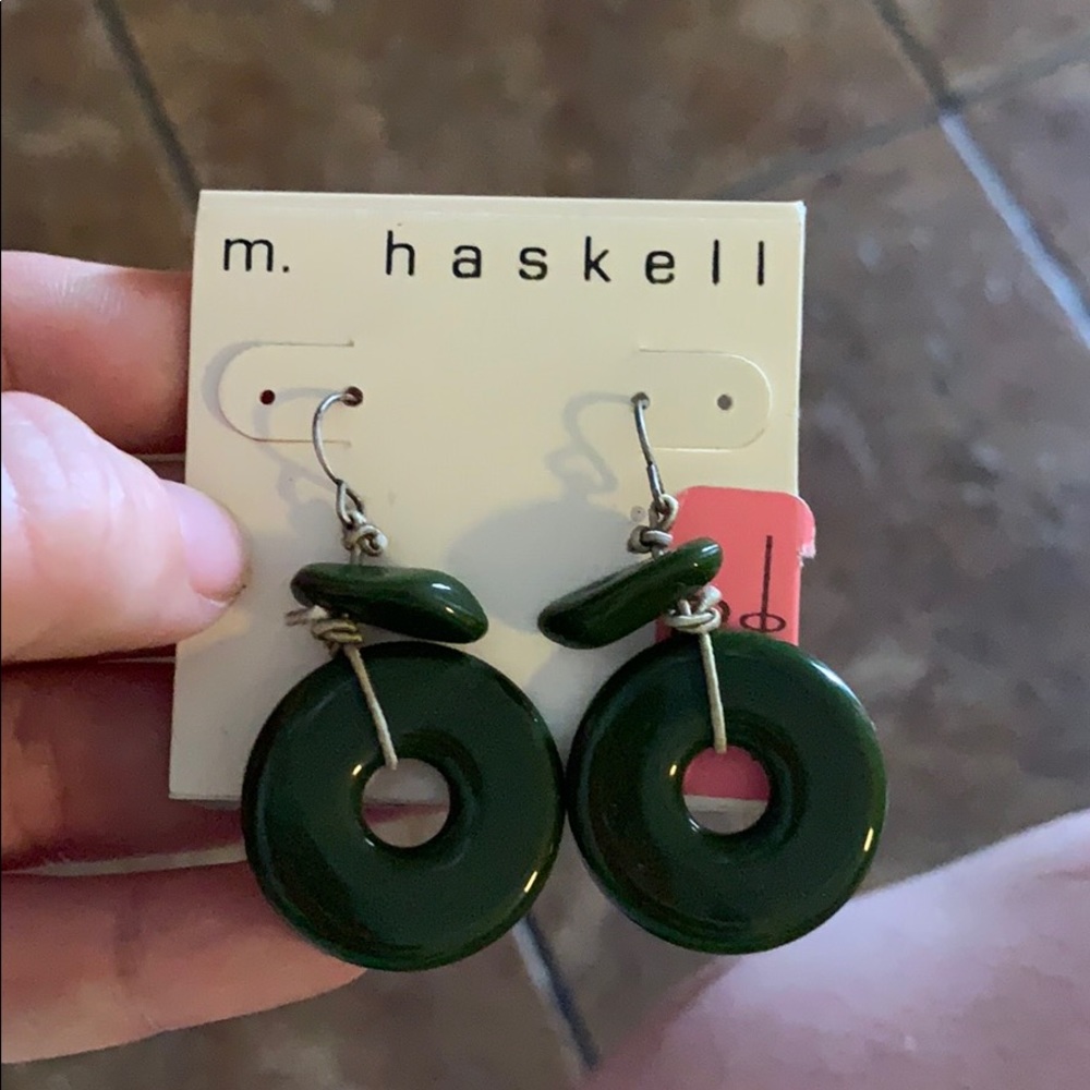 M Haskell earrings